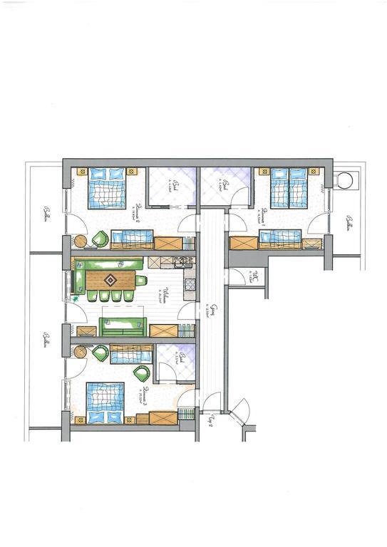 Aparthotel Hohe Bruecke Митерзил Стая снимка
